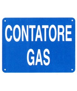 Cartello 'contatore gas'