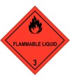 Cartello trasporto merci simbolo  Flammable Liquid