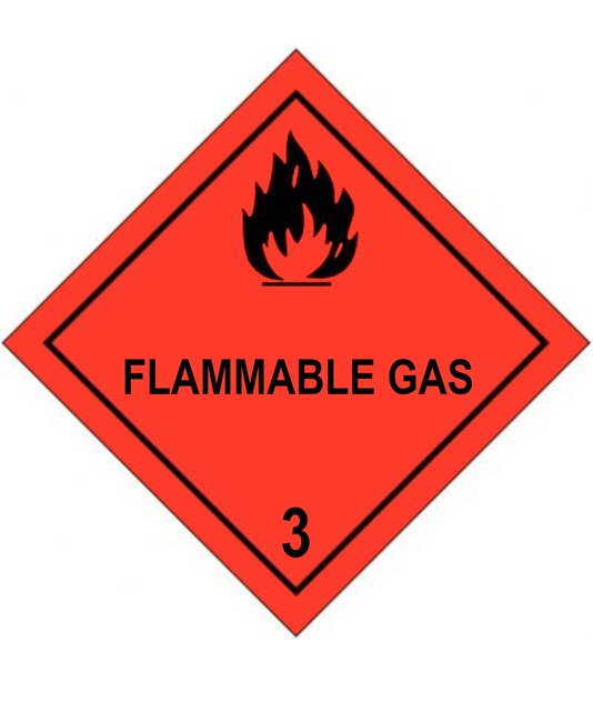 Cartello simbolo  'Flammable gas'