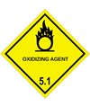 Cartello simbolo Agente Ossidante, alluminio 300x300 mm
