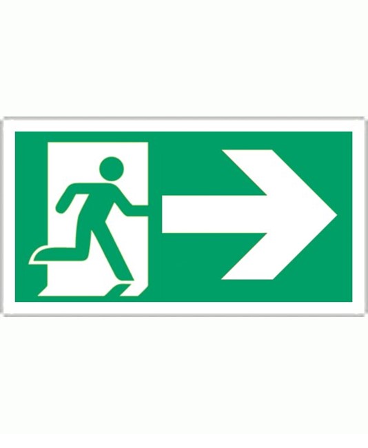 adesivi simbolo uscita di emergenza a destra