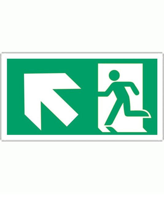 etichette adesive 'uscita di emergenza avanti/a sinistra' solo simbolo