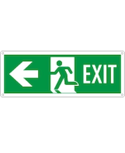 etichette adesive scritta 'exit' e freccia a sinistra