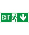 etichette adesive scritta 'exit' con freccia indietro