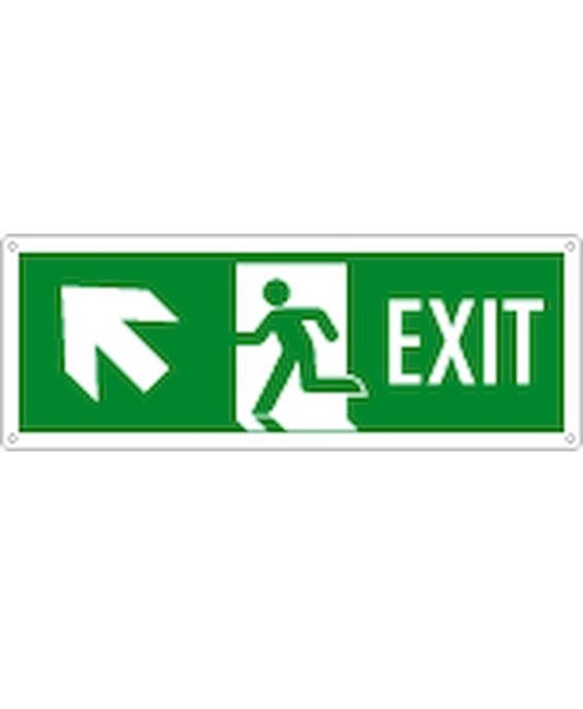 etichette adesive con scritta 'exit' freccia avanti / a sinistra