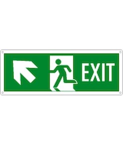 Cartello con scritta 'exit avanti/sinistra'