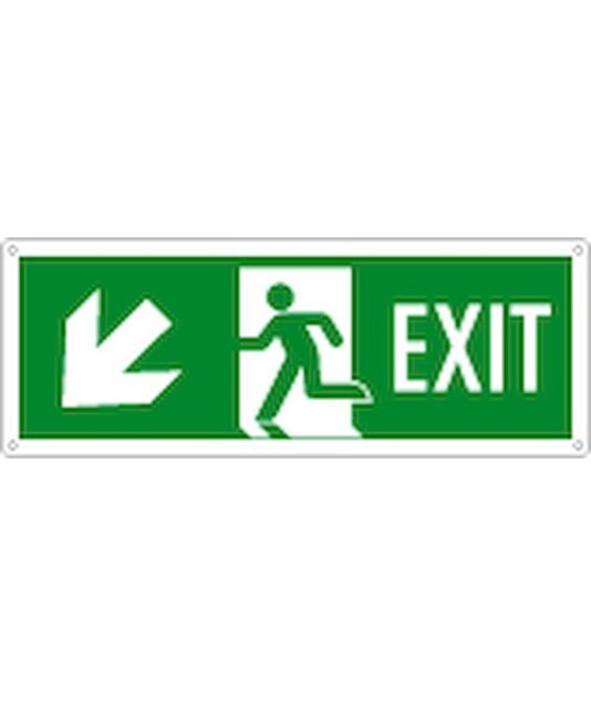 etichette adesive scritta 'exit' freccia indietro a sinsitra