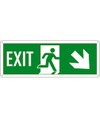 etichette adesive con scritta 'exit' indietro / a destra