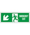 etichette adesive scritta 'emergency exit' a sinistra / indietro