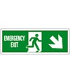 etichette adesive 'emergency exit' a destra indietro