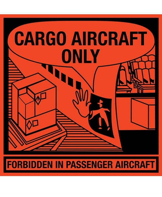 etichette adesive  non caricare sui mezzi aerei destinati ai passeggeri