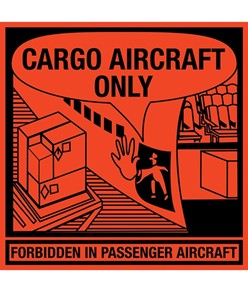 etichette adesive  non caricare sui mezzi aerei destinati ai passeggeri