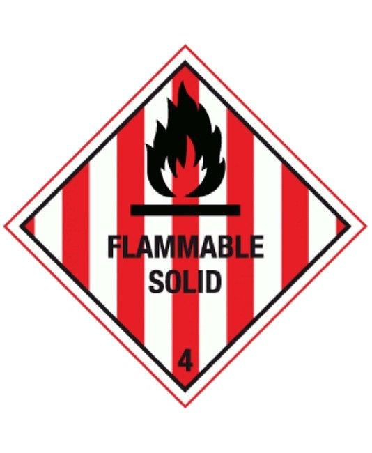 etichette adesive  flammable solid