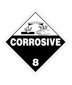 etichette adesive  corrosive