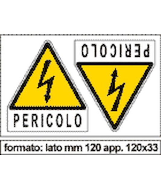 Adesivo 'pericolo elettrico' da 2 etichette