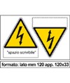 Adesivo con simbolo elettrico e spazio scrivibile da 2 etichette