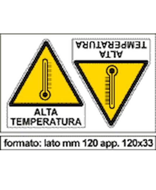Adesivo 'alta temperatura' da 2 etichette