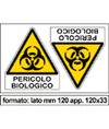 Adesivo 'pericolo biologico' da 2 etichette