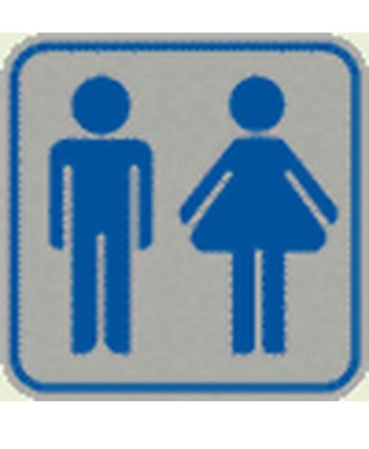 Pellicola adesiva d'indicazione 'wc uomo/donna'