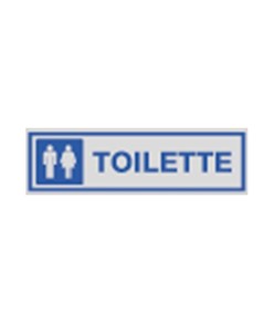 Pellicola adesiva 'toilette' con simbolo uomo/donna. Dim: 165x50 mm