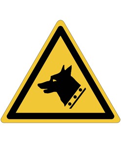etichette adesive  pericolo cane da guardia