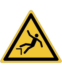Cartello pericolo  di caduta con dislivello