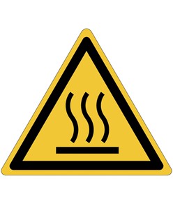 Cartello pericolo  superficie calda