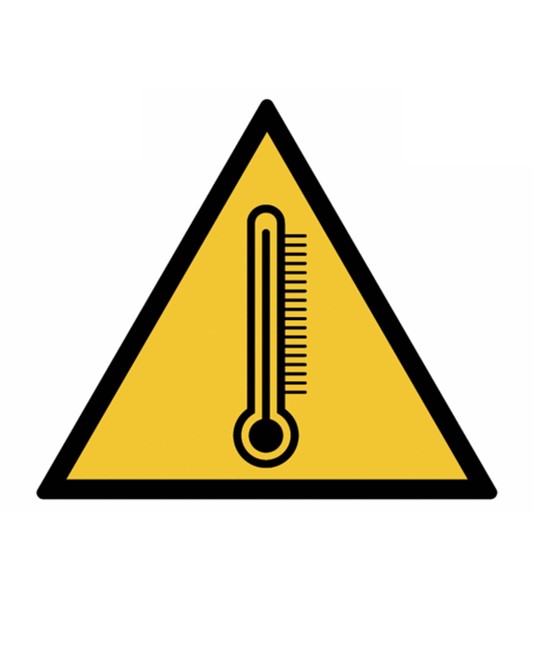 Cartello pericolo  alta temperatura