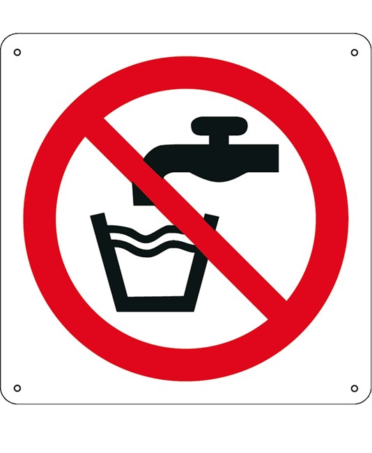 etichette adesive vietato  bere acqua non potabile