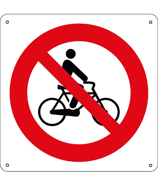 Cartello vietato  vietato alle biciclette
