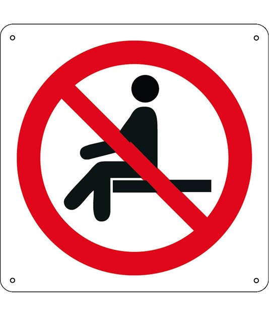 etichette adesive vietato  sedersi