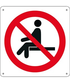 Cartello vietato  sedersi