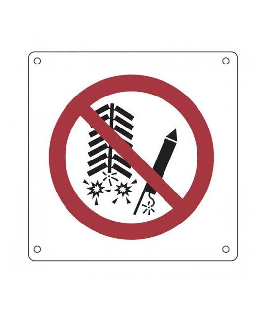 Cartello vietato  utilizzare fuochi d'artificio