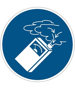 etichette adesive obbligo  utilizzare il rilevatore gas