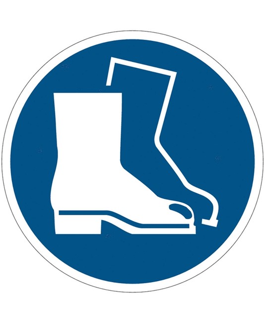 Cartello di obbligo  indossare le calzature di sicurezza