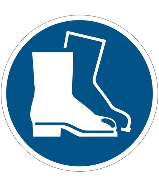 Cartello di obbligo  indossare le calzature di sicurezza