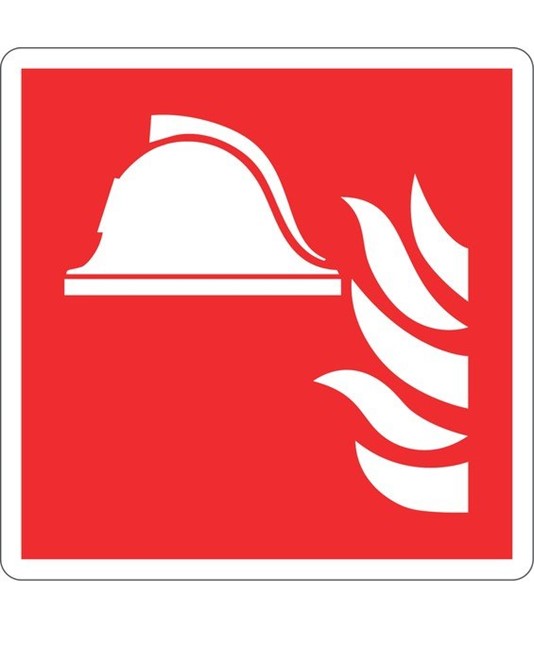 Cartello con simbolo 'presidio antincendio'