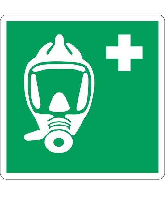 Cartello con simbolo 'autorespiratore per evacuazione'