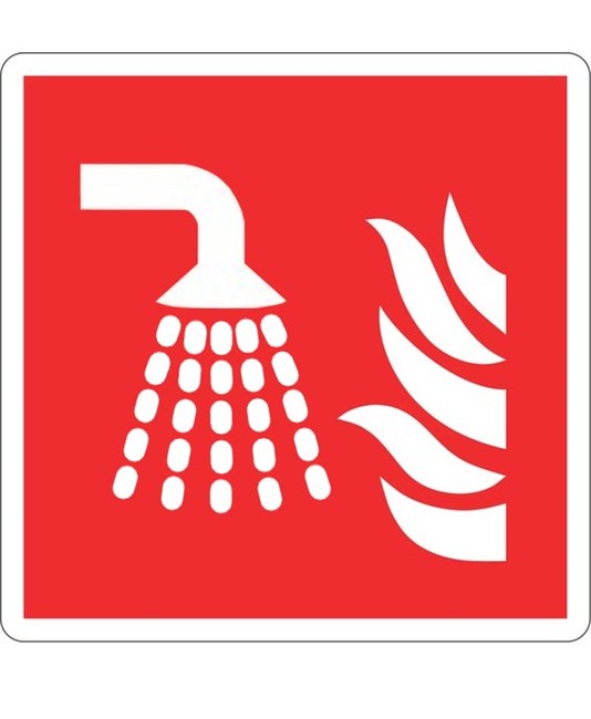 Cartello antincendio 'sistema estinzione incendio ad acqua'