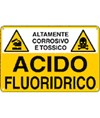 Cartello in alluminio  Acido fluoridrico