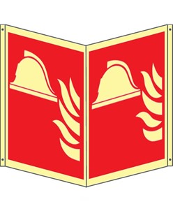 Cartello bifacciale fotoluminescente 'presidio antincendio'