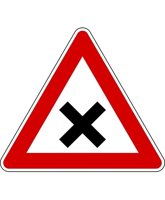 Cartello stradale intersezione con precedenza a destra