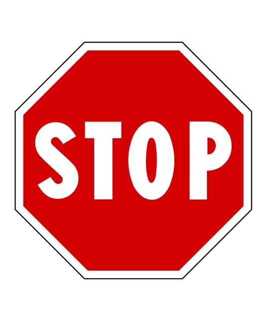 Cartello in lamiera  'Stop'