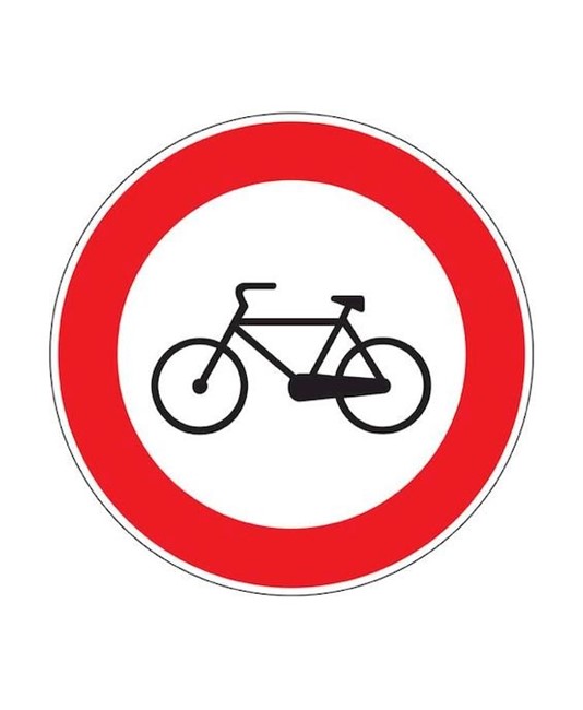 Cartello divieto di transito biciclette  60 cm