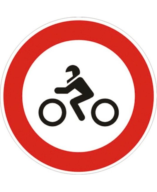 Cartello transito vietato ai motocicli