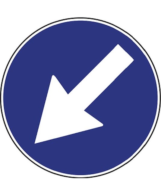 Cartello passaggio obbligatorio a sinistra