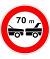 Cartello distanza minima obbligatoria fra veicoli
