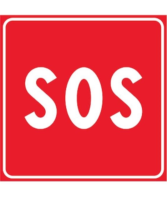 Cartello SOS 60x60 cm