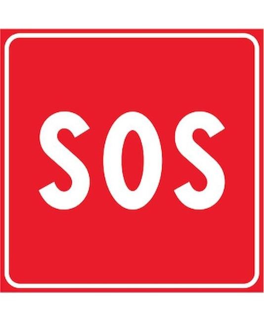 Cartello SOS 60x60 cm