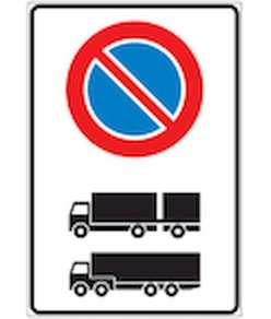 Cartello divieto di sosta camion 60 x 90 cm